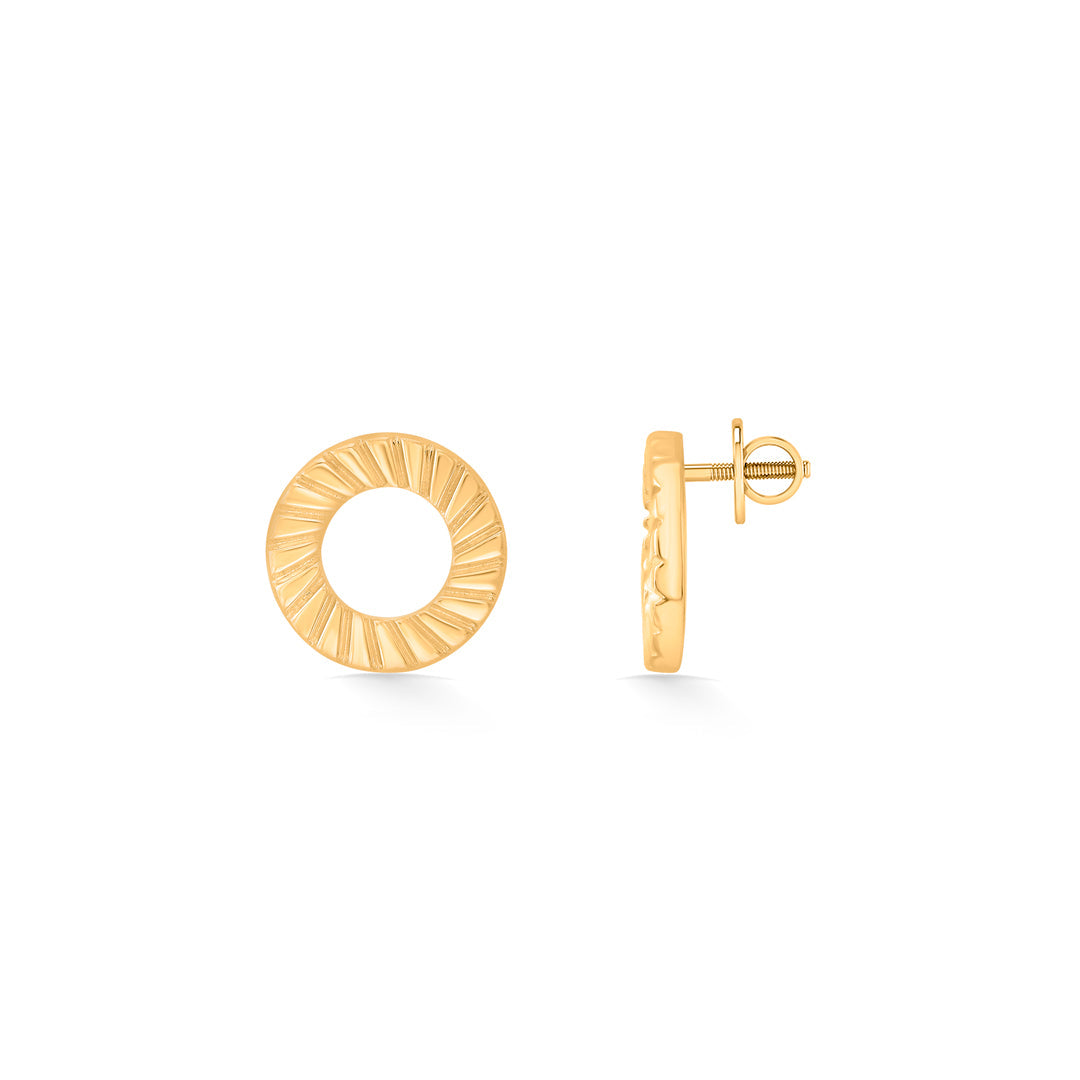 lustre circle stud gold earring