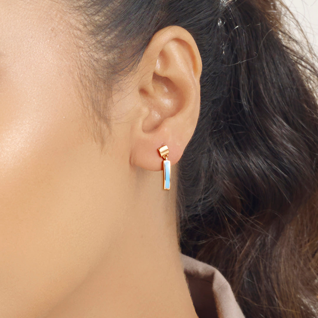 leaf pods hoop & huggie gold earring