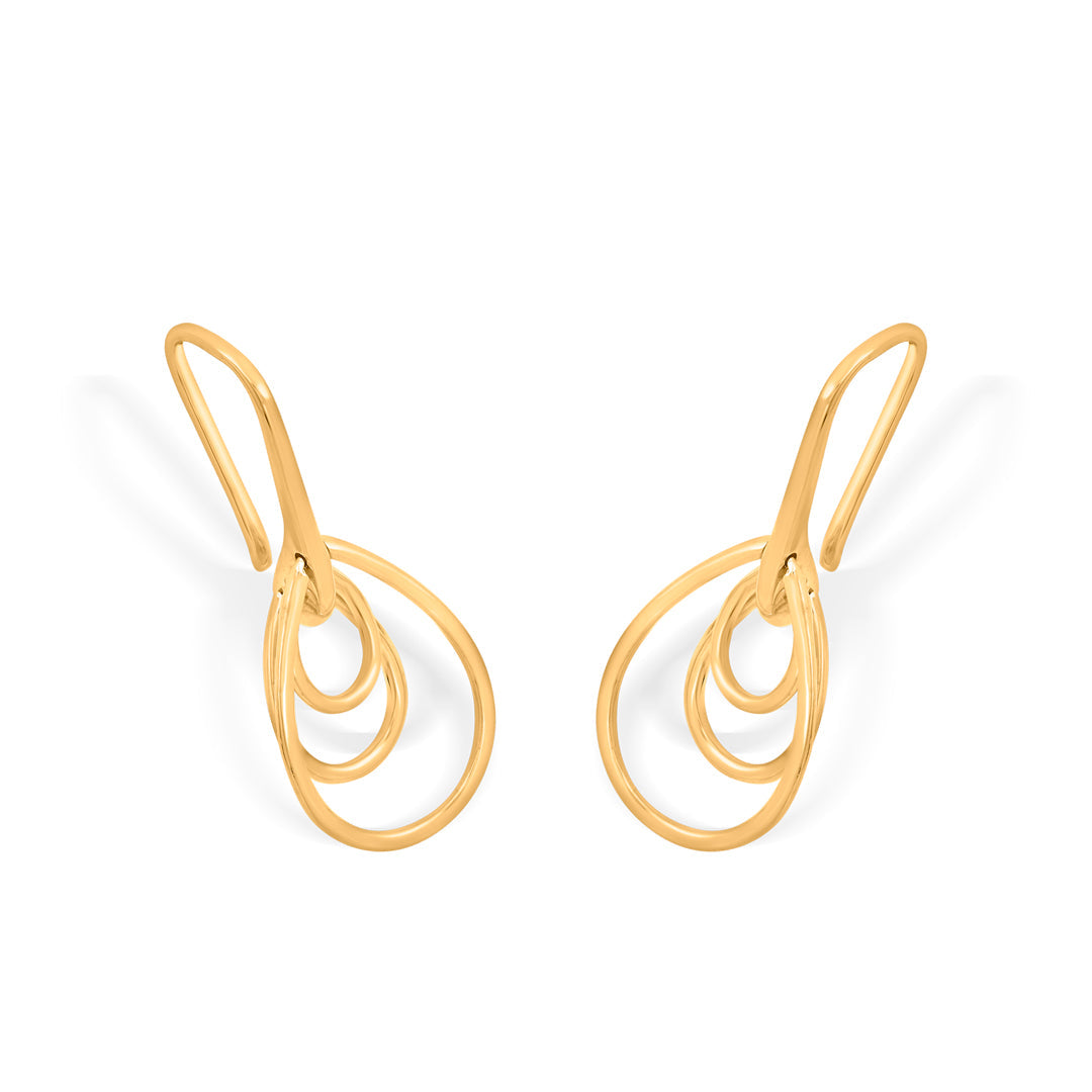 charming dewfall hoop & huggie gold earring