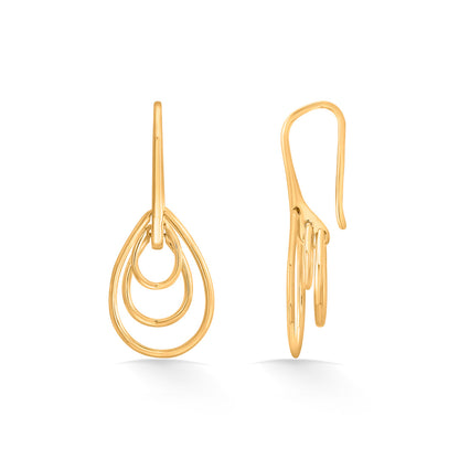 Charming Dewfall Hoop & Huggie Gold Earring