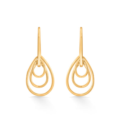 Charming Dewfall Hoop & Huggie Gold Earring
