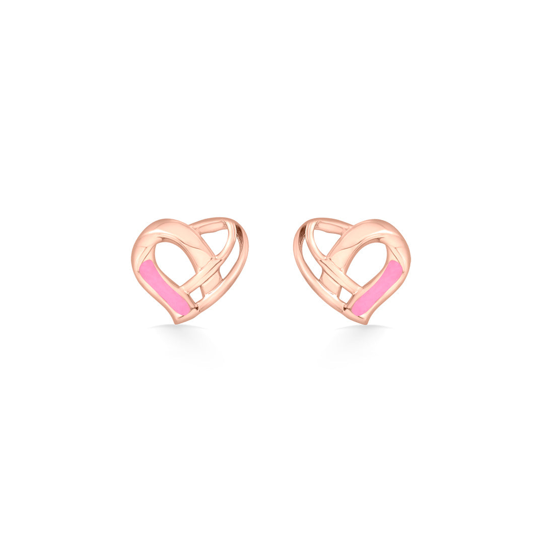 love pop stud gold earring