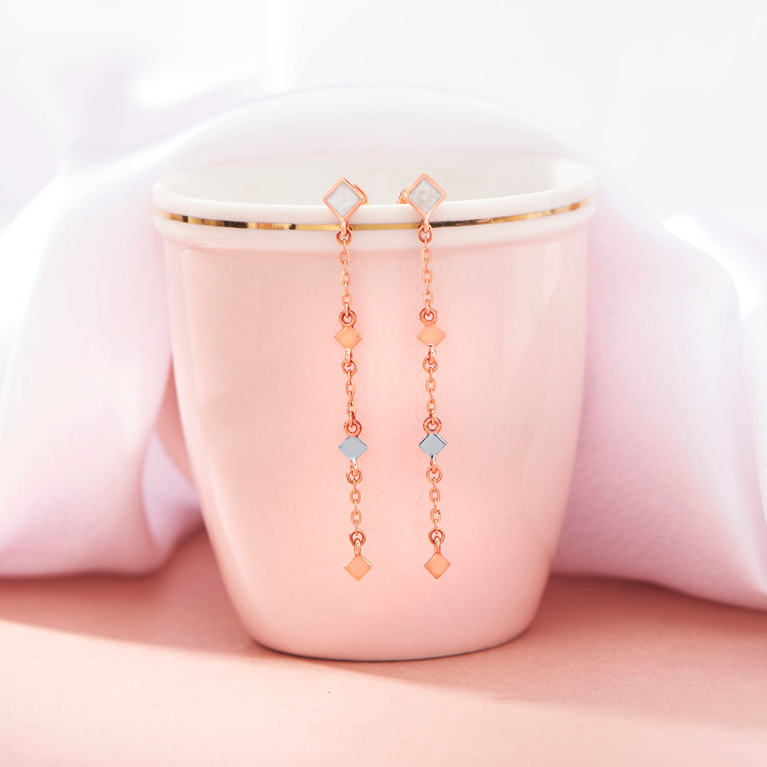 geometra pastel hoop & huggie gold earring