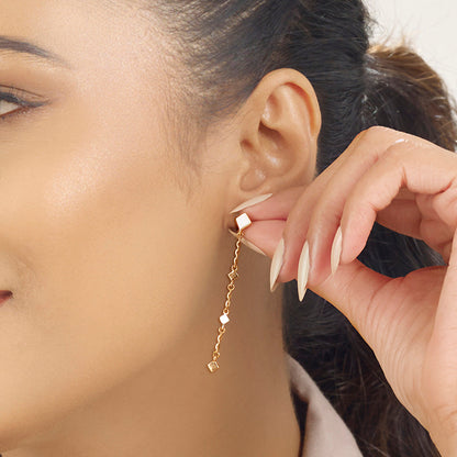 Geometra Pastel Hoop & Huggie Gold Earring