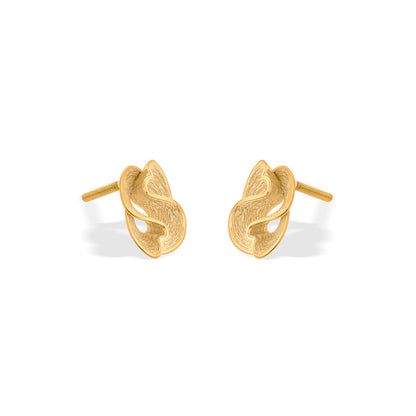Whirl Petals Stud Gold Earring