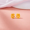 Whirl Petals Stud Gold Earring