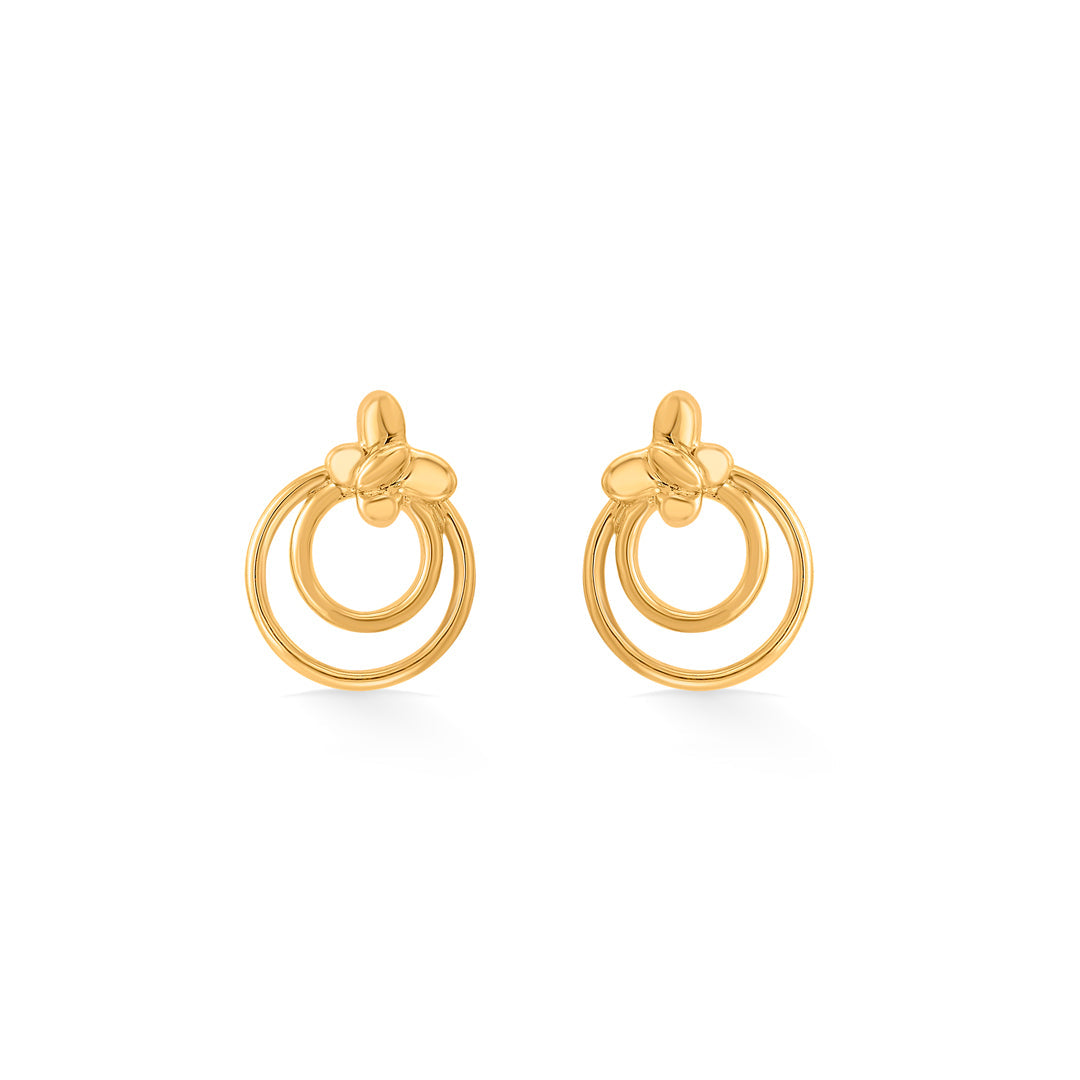 twin grace hoop & huggie gold earring