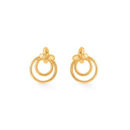Twin Grace Hoop & Huggie Gold Earring