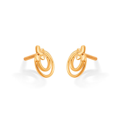 Twin Grace Hoop & Huggie Gold Earring