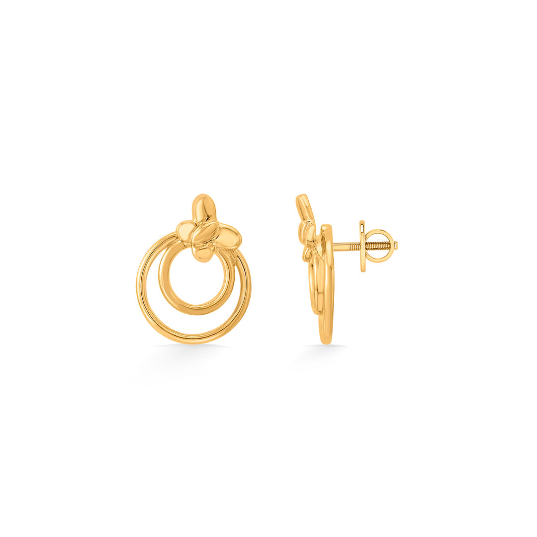 twin grace hoop & huggie gold earring