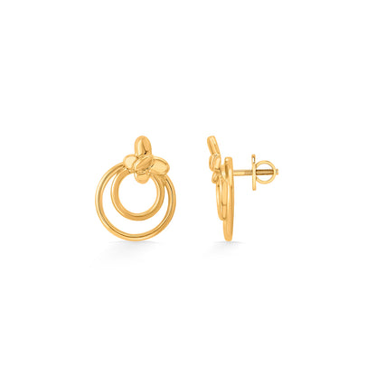Twin Grace Hoop & Huggie Gold Earring