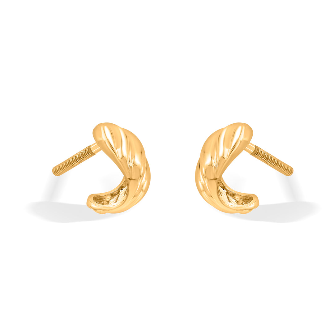 waves of nature hoop & huggie gold earring