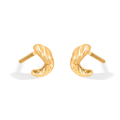 Waves of Nature Hoop & Huggie Gold Earring