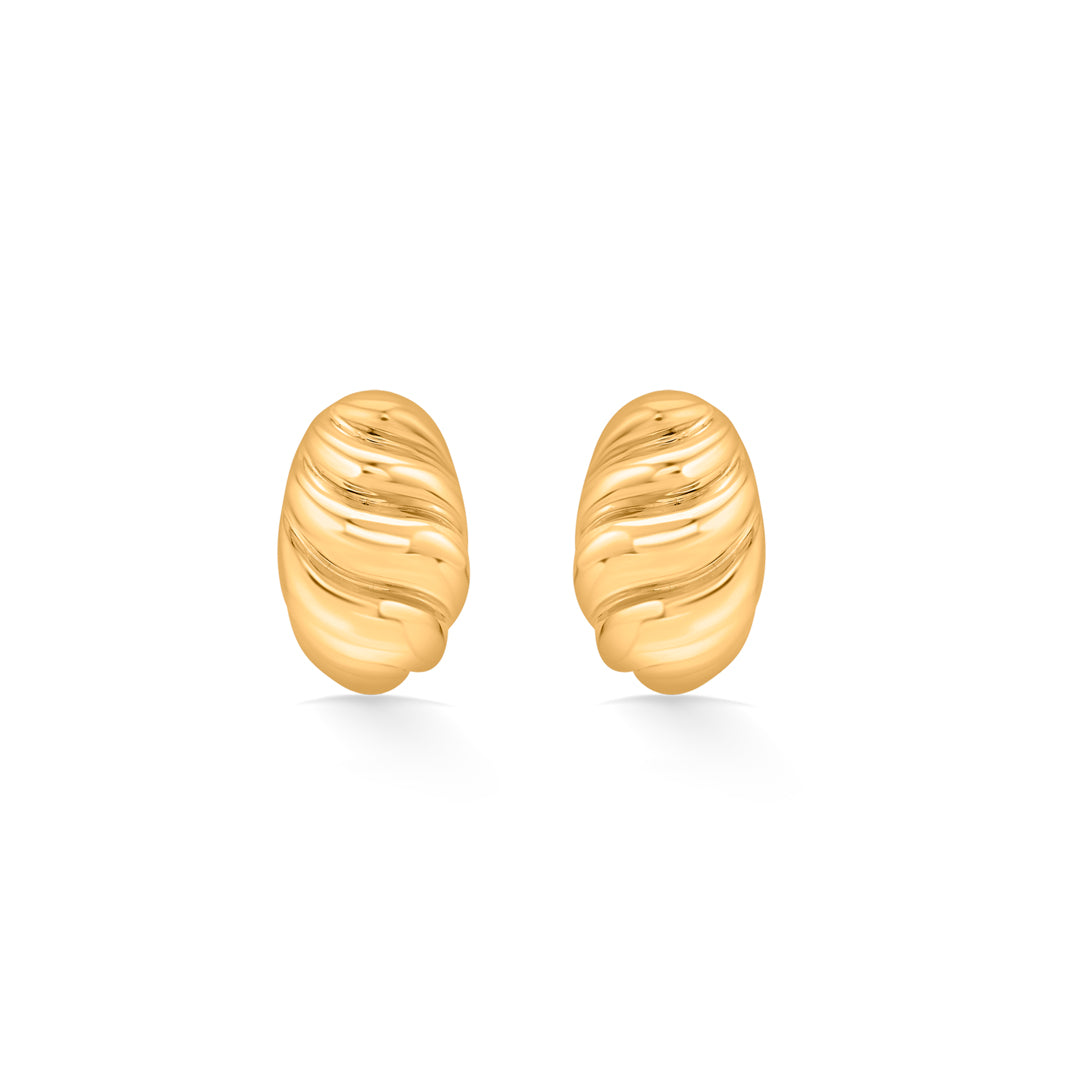 waves of nature hoop & huggie gold earring