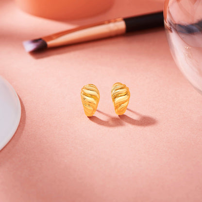 Waves of Nature Hoop & Huggie Gold Earring