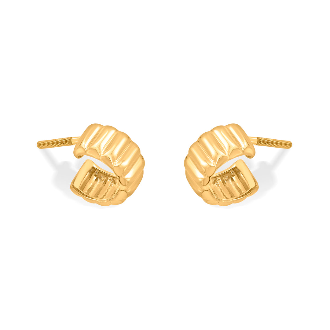 regal ridge hoops & huggies gold earring