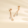 Twin Circle Drops & Dangler Gold Earring