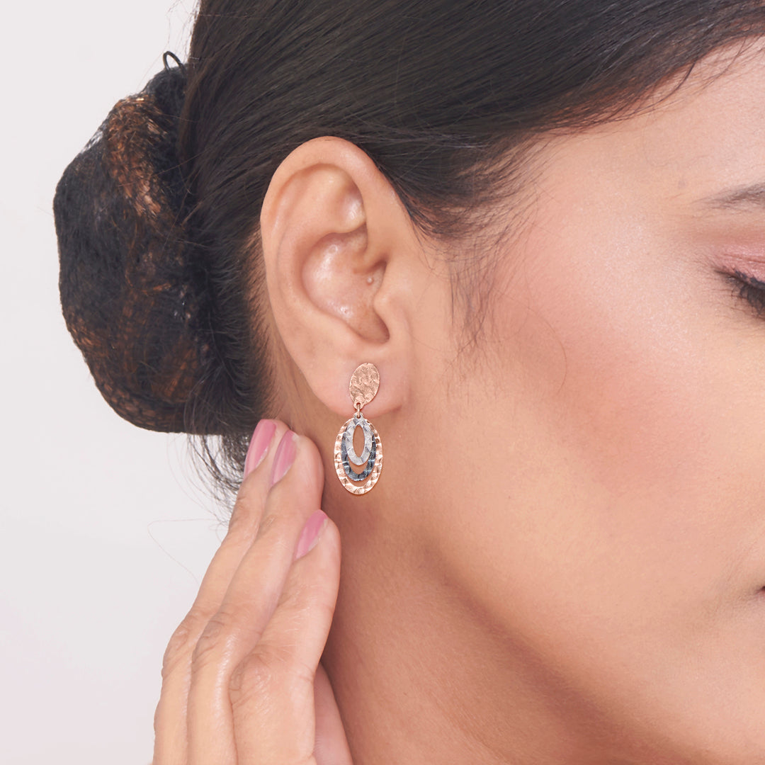 Starlit Spark Drops & Dangler Gold Earring
