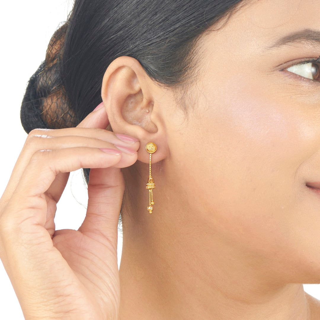 Gentle Swing Drops & Danglers Gold Earrings for Women