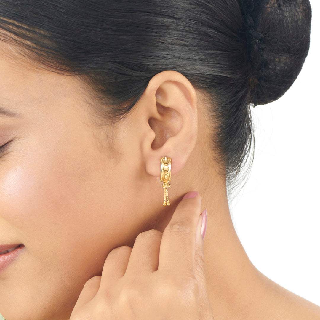 Glimmer Fall Drops & Danglers Gold Earrings for Women