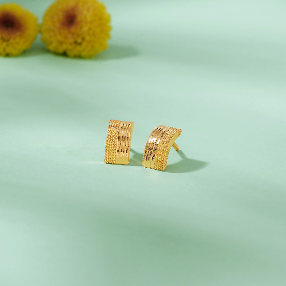 Golden Elegance Studs Gold Earrings for Women