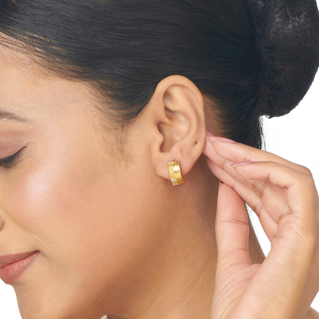 Golden Elegance Studs Gold Earrings for Women