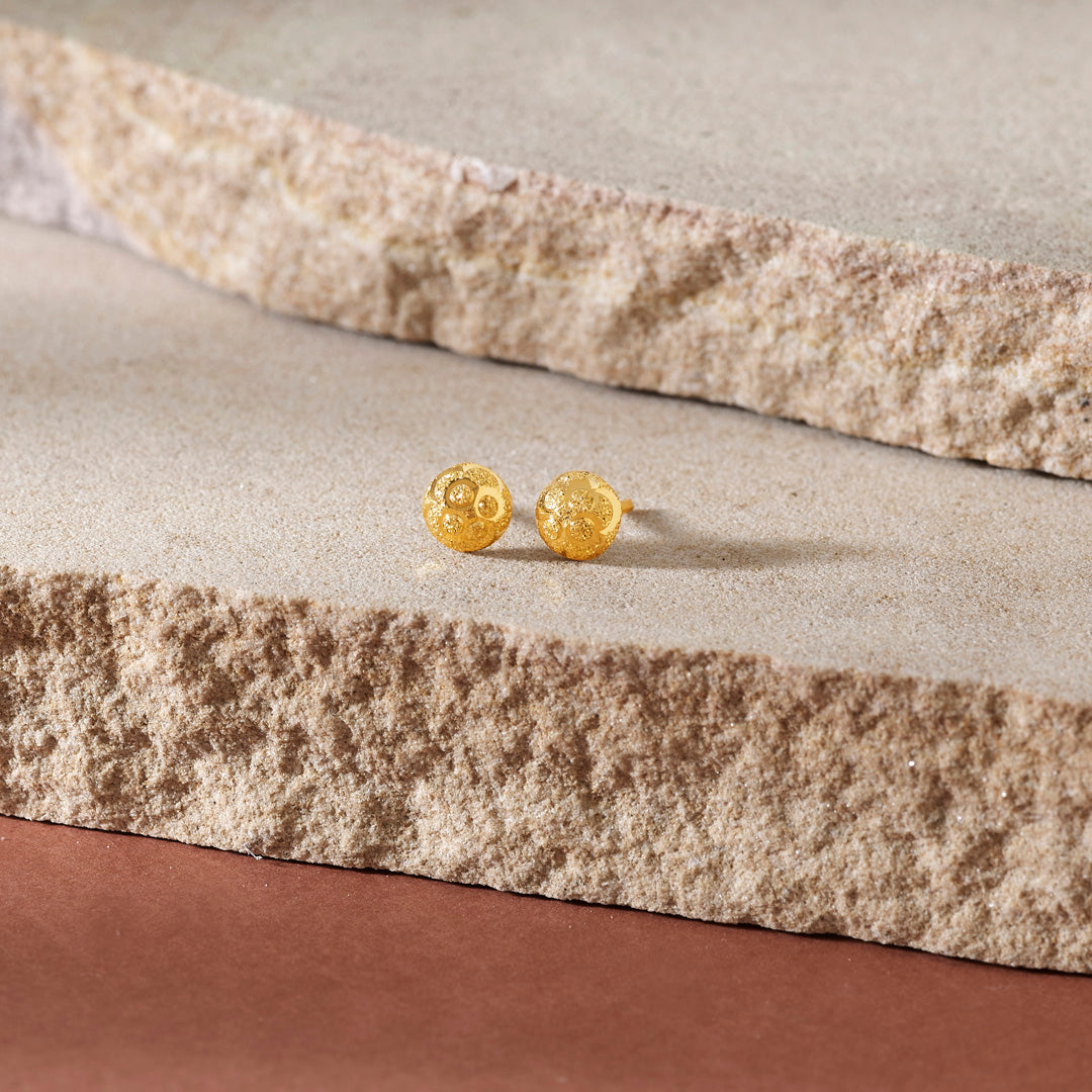 Daily Bloom Studs Gold Earrings for Women