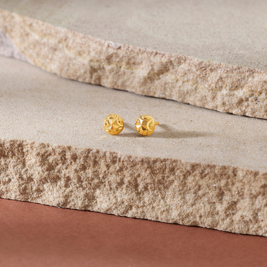 Daily Glow Studs Gold Earrings for Women
