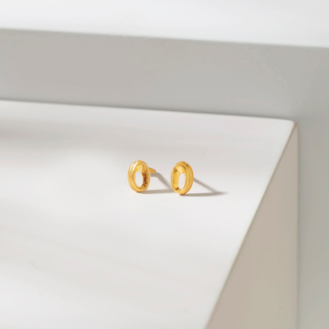 Grace Loops Studs Gold Earrings for Women