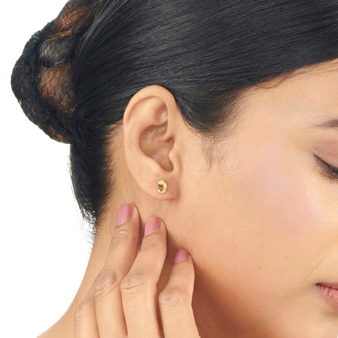 Grace Loops Studs Gold Earrings for Women