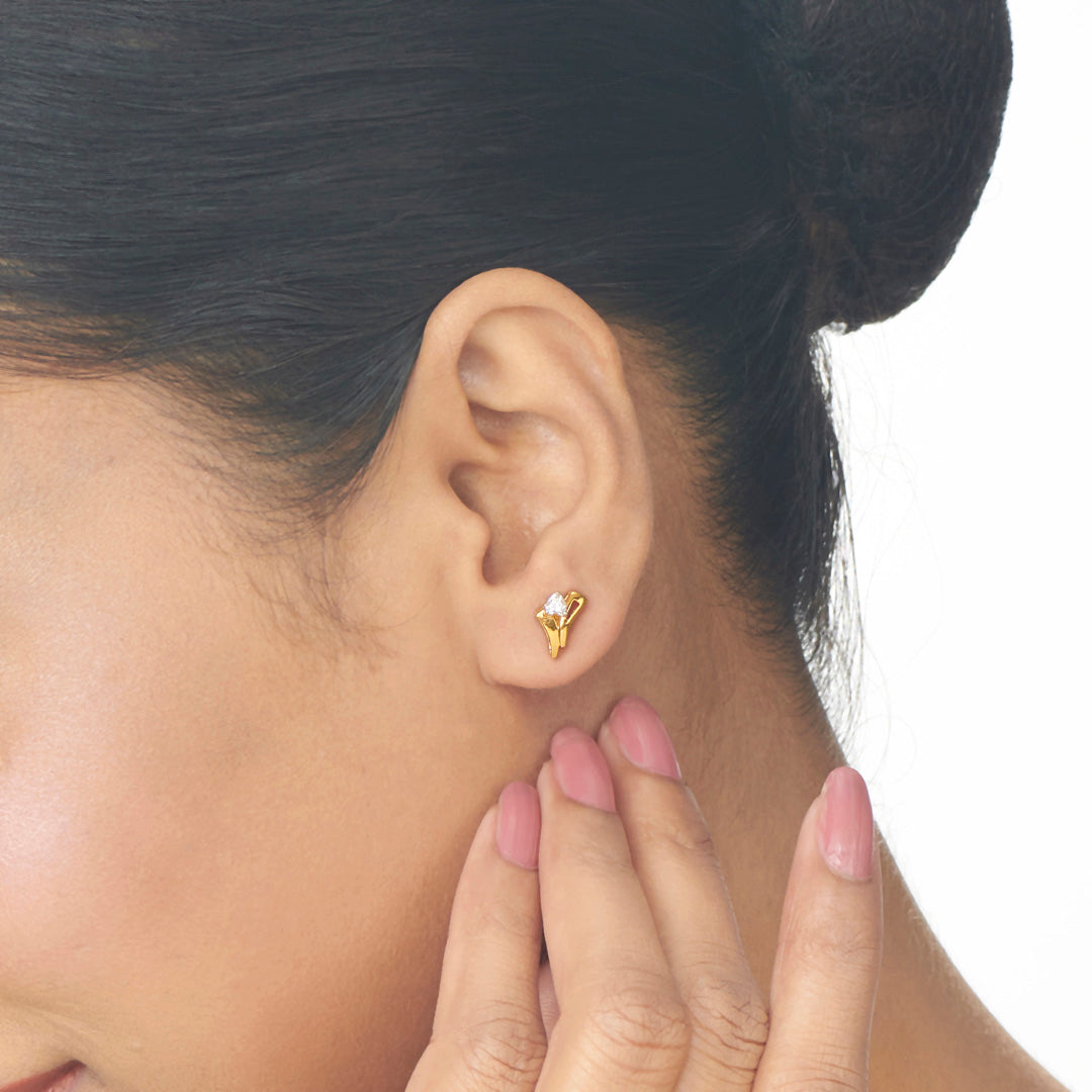 Modern Muse Studs Gold Earrings for Women