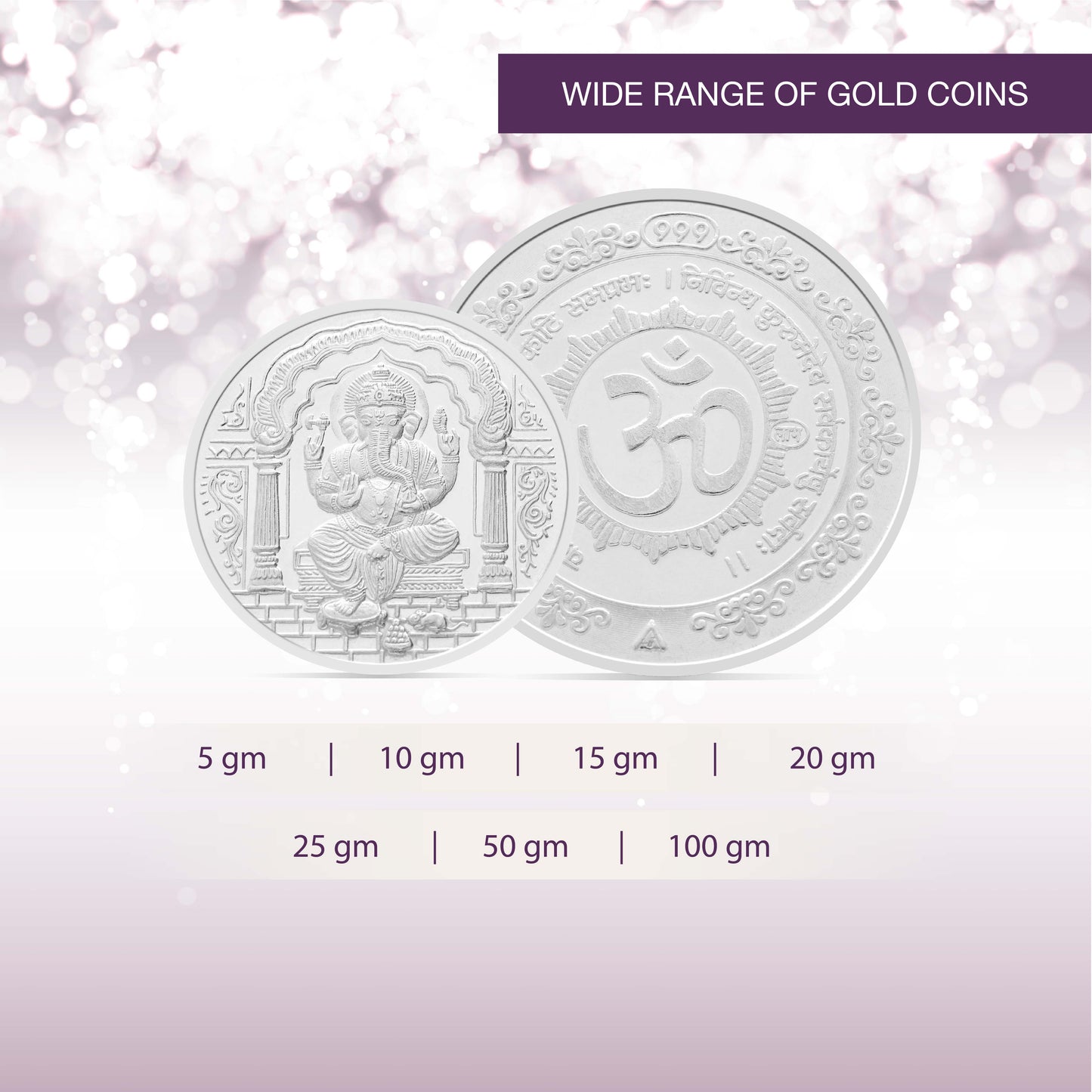 20 gms ganesha om silver coin