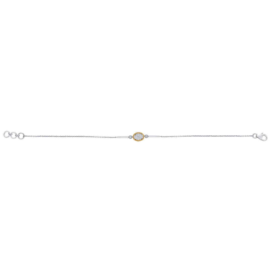 trinkle charm gold & diamond flexible bracelet