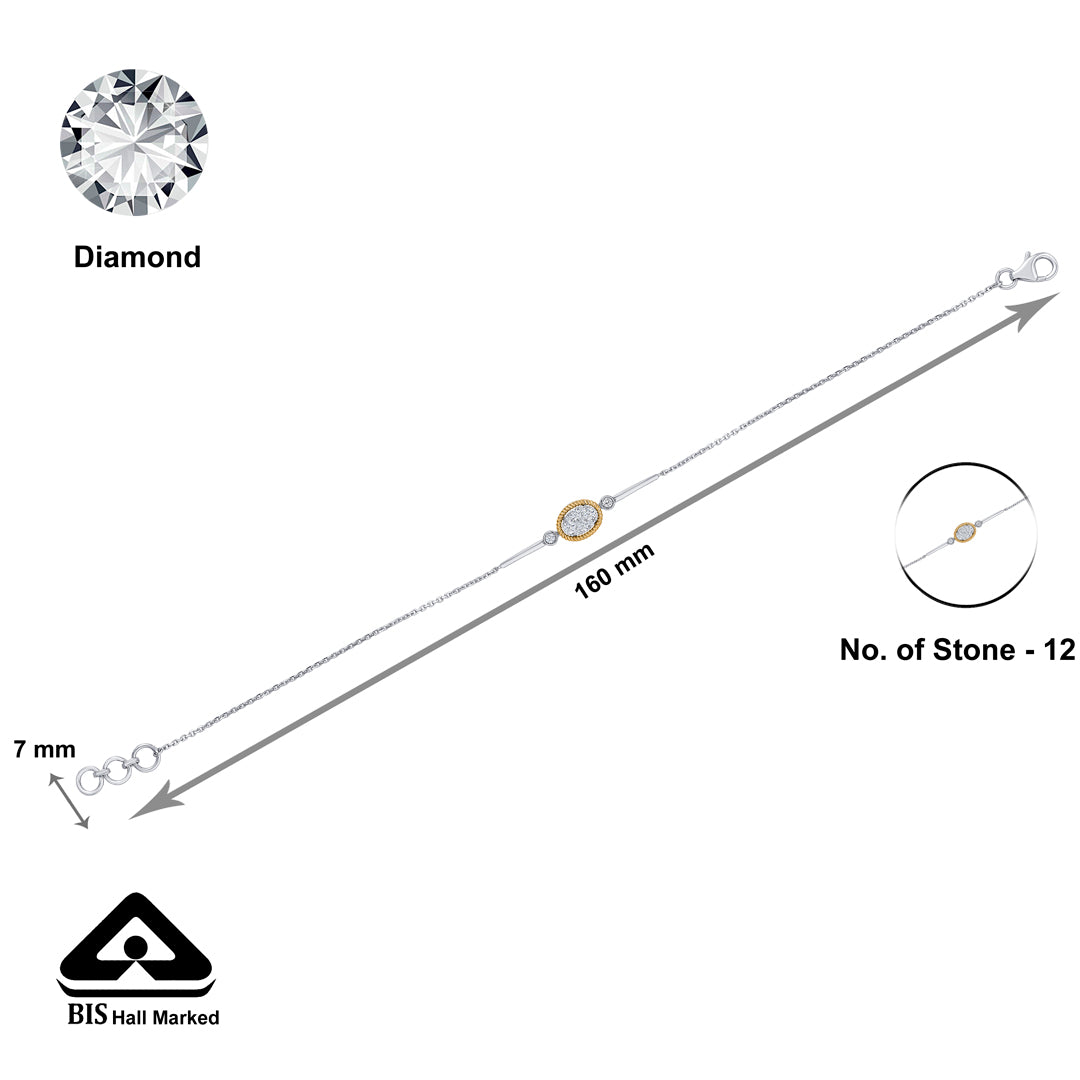 trinkle charm gold & diamond flexible bracelet