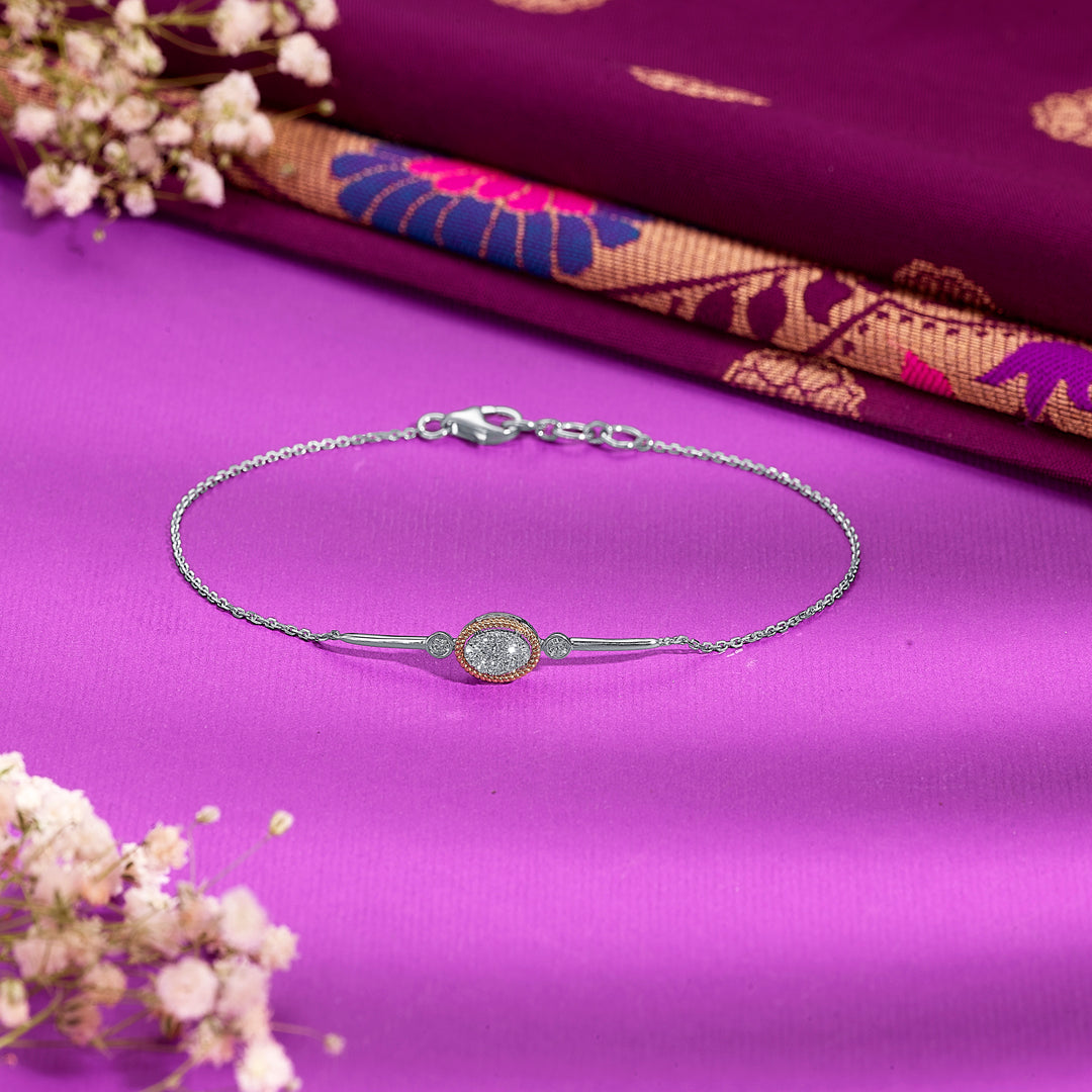 trinkle charm gold & diamond flexible bracelet