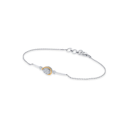 Gold & Diamond Flexible Bracelet