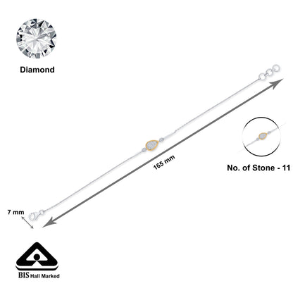 Gold & Diamond Flexible Bracelet