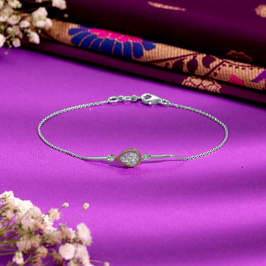 Gold & Diamond Flexible Bracelet