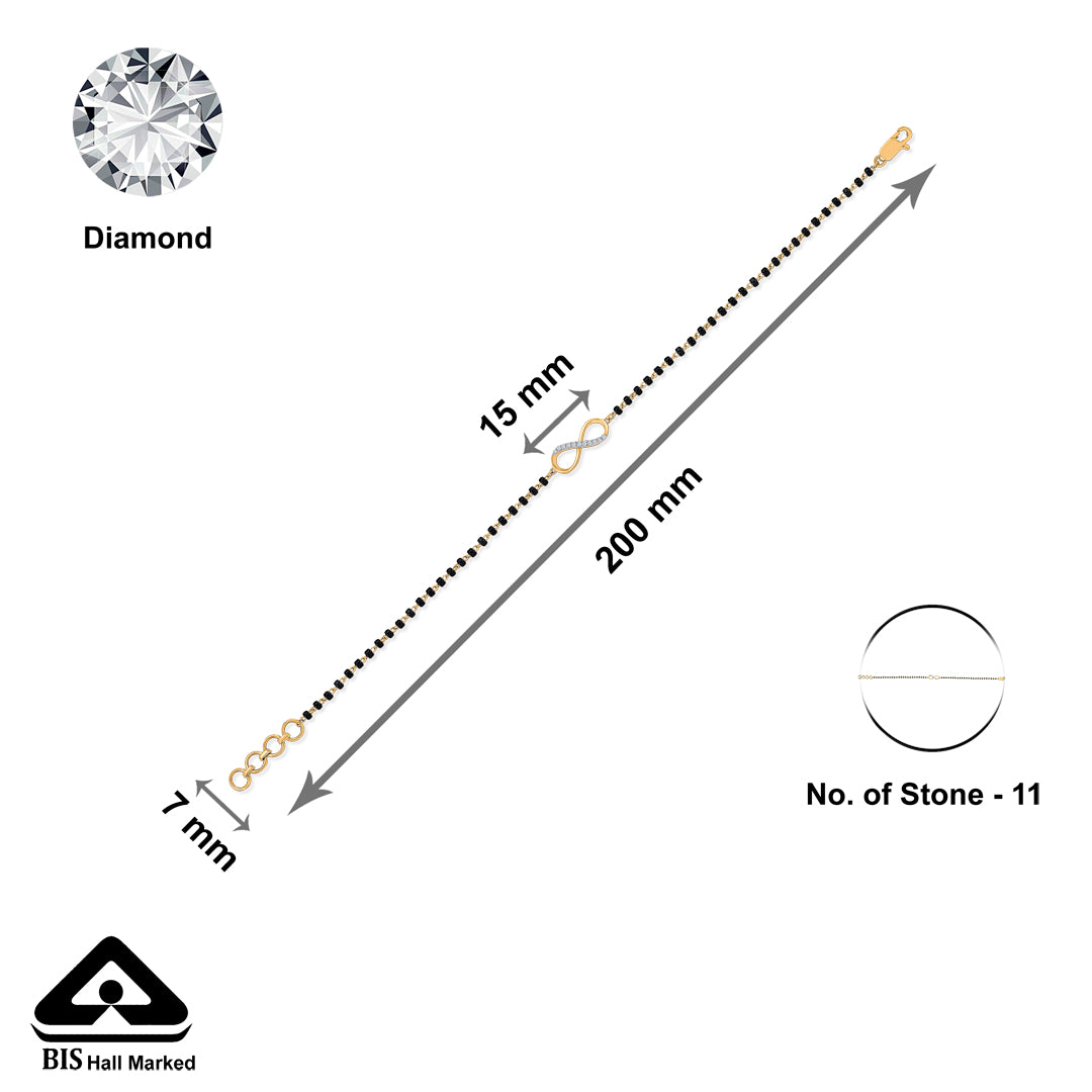 everlasting unity gold & diamond ladies bracelet for women