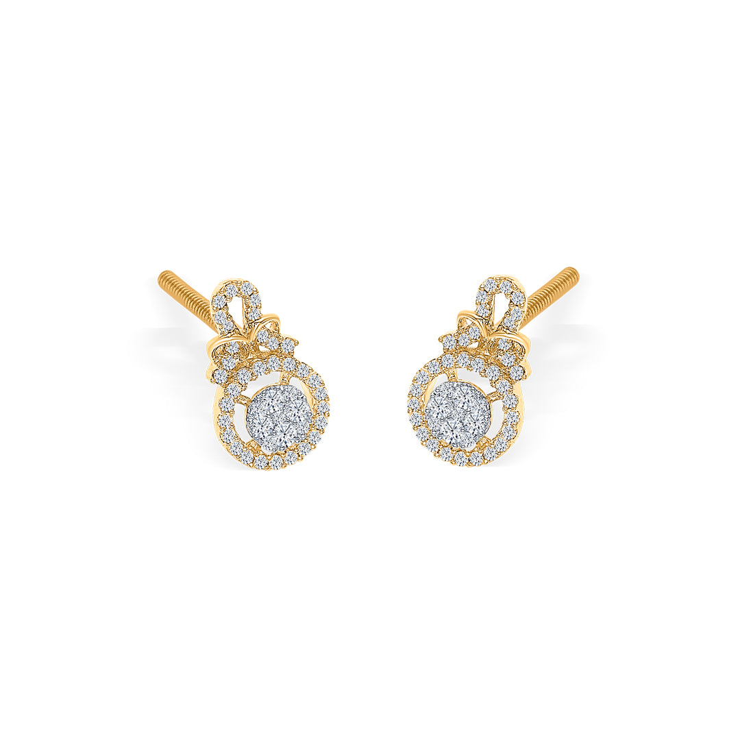 classic radiance gold & diamond stud earring for women