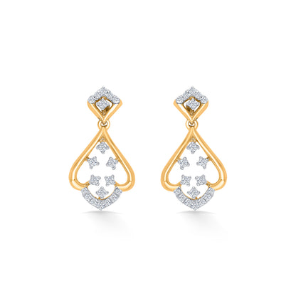 Vortex Gold & Diamond Drops & Dangler Earring For Women