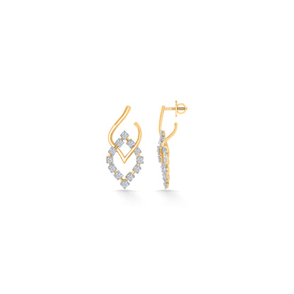 Seraphic Gold & Diamond Stud Earring For Women