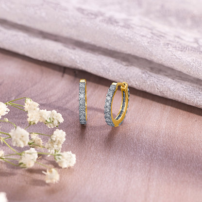Opal Gold & Diamond Hoops & Huggies Earring For Women