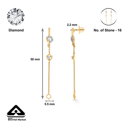 Gleam Gold & Diamond Drops & Dangler Earring For Women