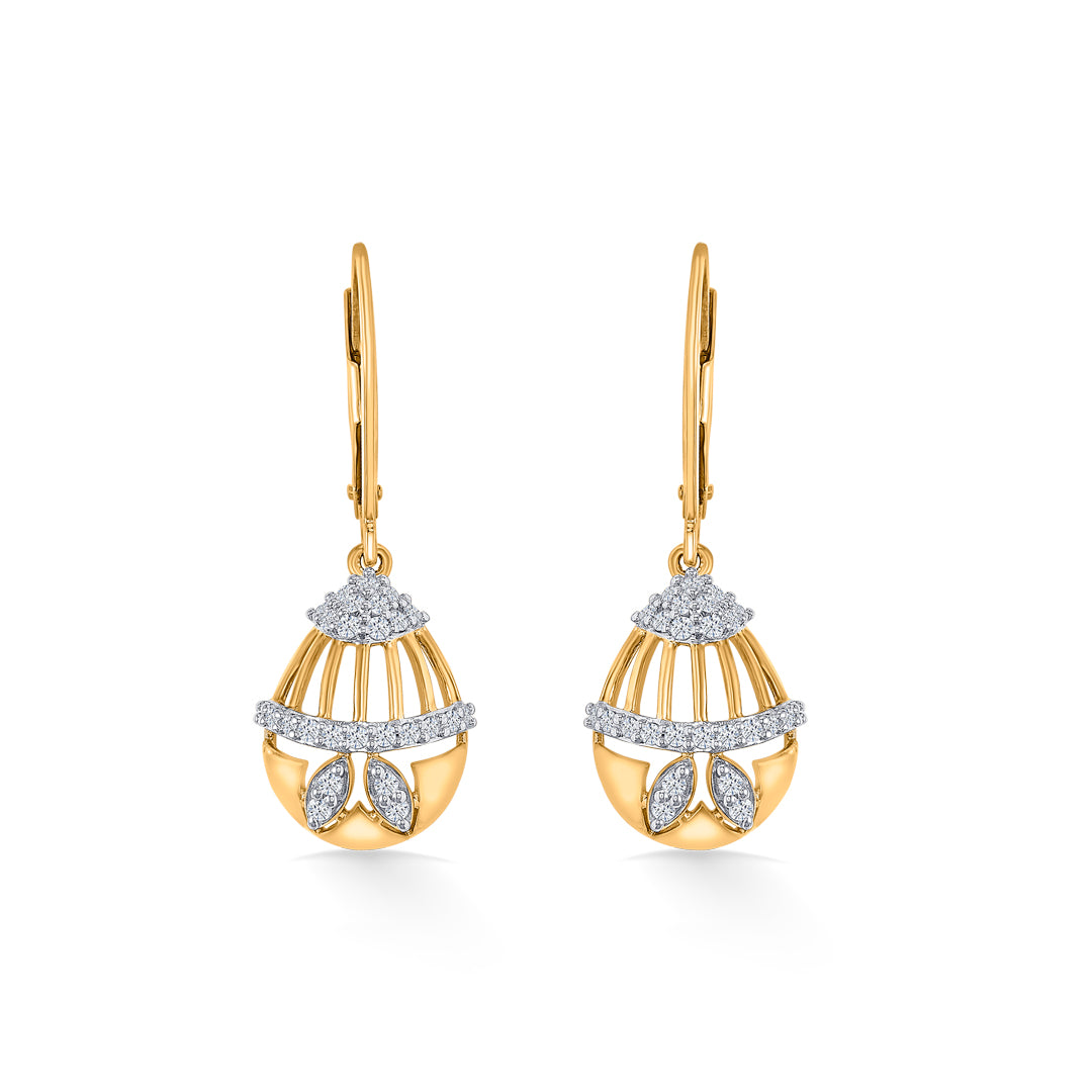 Opulent Gold & Diamond Drops & Dangler Earring For Women