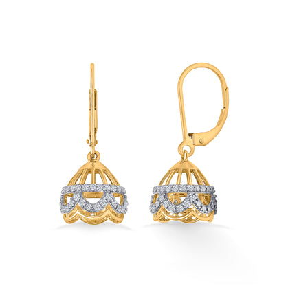 Opulent Gold & Diamond Jhumka Earring For Women
