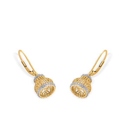 Glimmer bell  Gold & Diamond Jhumka Earring