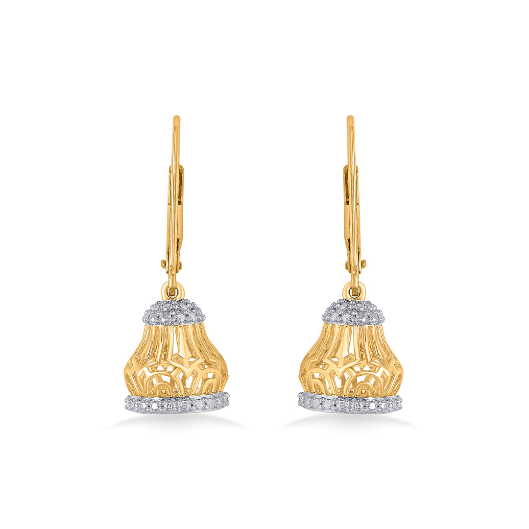 Glimmer Bell Gold & Diamond Jhumka Earring