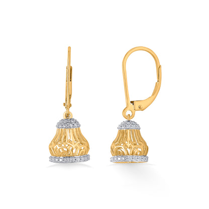 Glimmer bell  Gold & Diamond Jhumka Earring