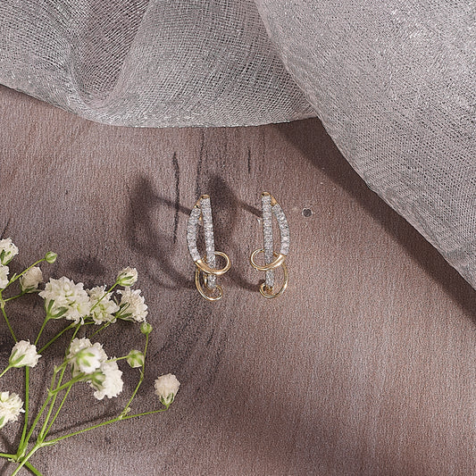 Charm Gold & Diamond Hoops & Huggies Earring For Women